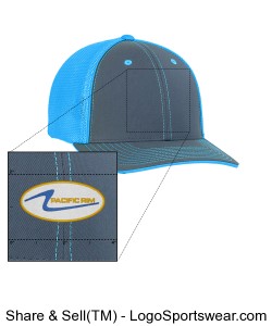 Pacific Headwear Trucker PacFlex Mesh Cap Design Zoom