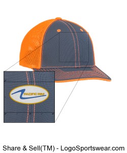 Pacific Headwear Trucker PacFlex Mesh Cap Design Zoom